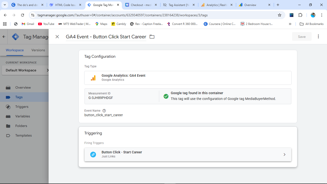 Button Click Tracking